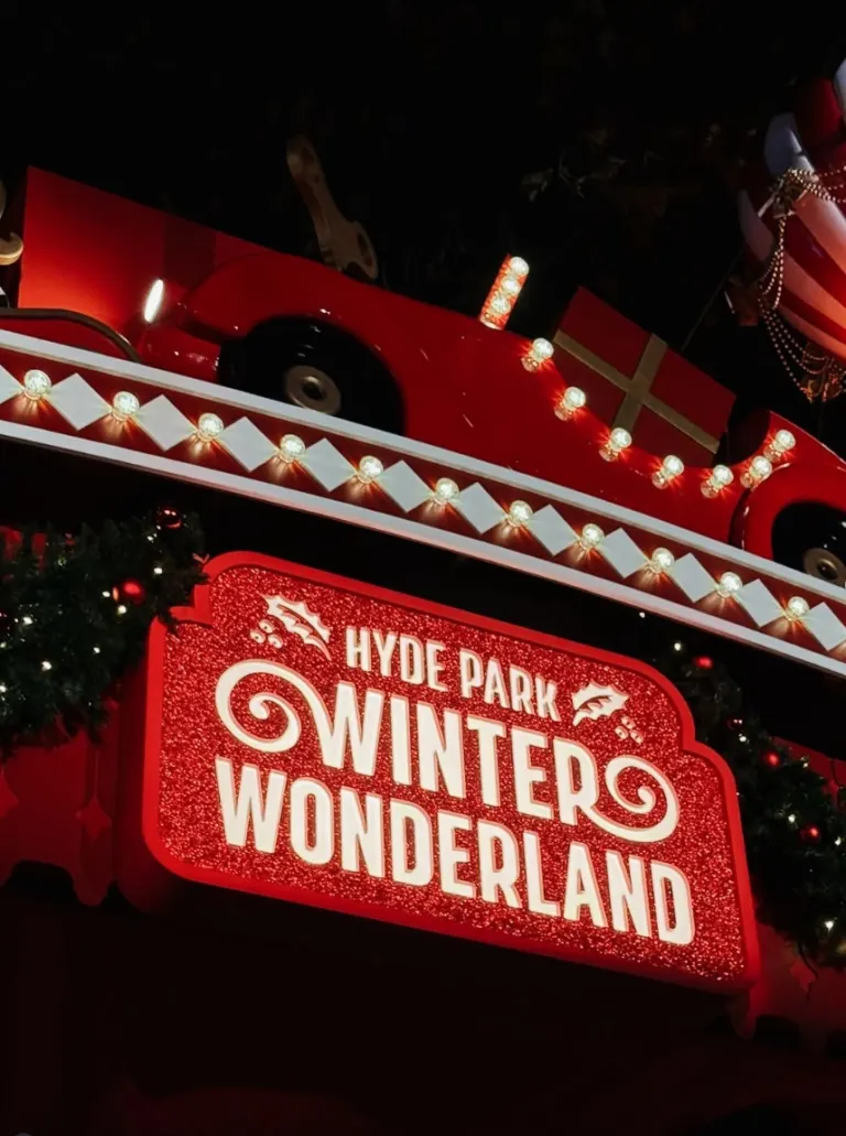 Hyde Park Winter Wonderland entrance sign