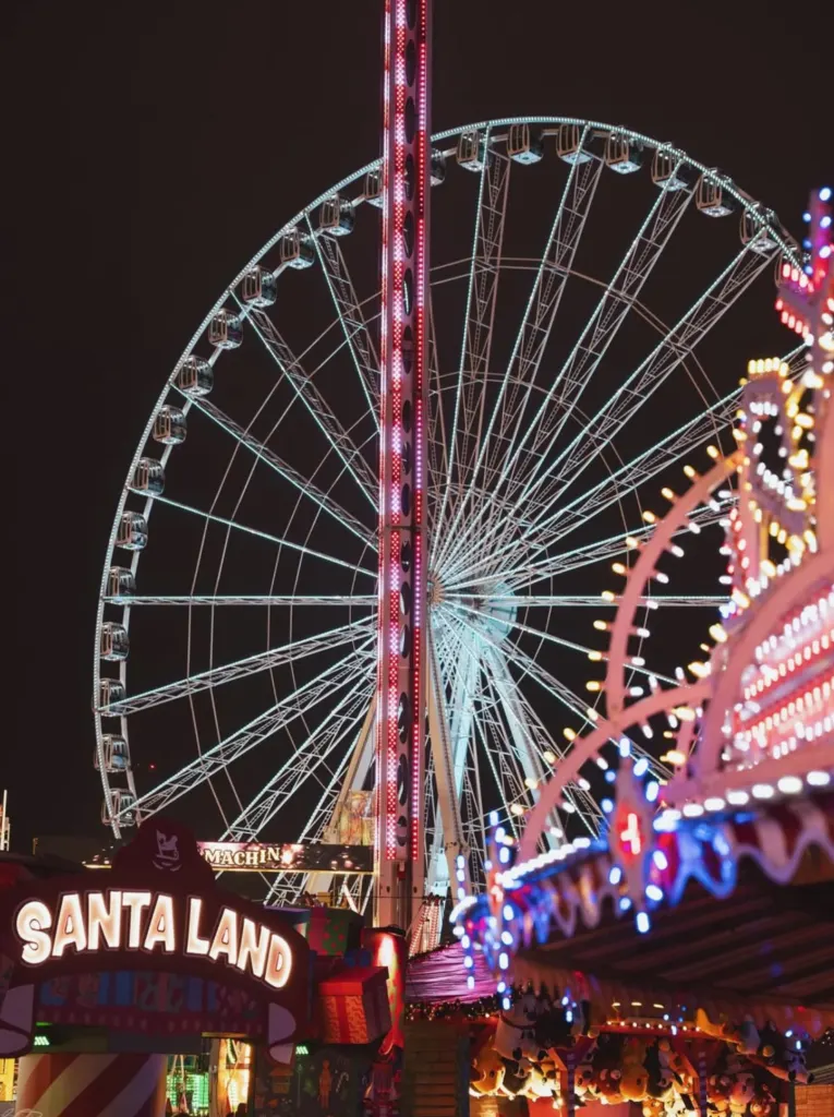 Santa Land and the Giant Wheel at Hyde Park Winter Wonderland