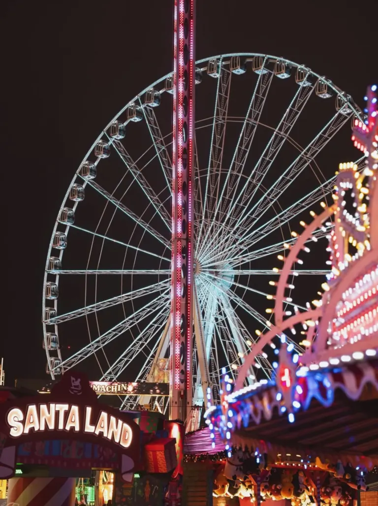 Santa Land and the Giant Wheel at Hyde Park Winter Wonderland