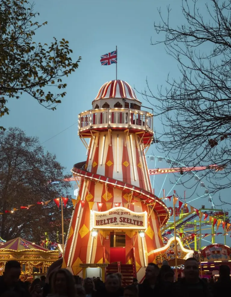 The helter skelter at Hyde Park Winter Wonderland